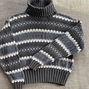 BOUNDARY WATERS Vintage Cotton Knit Turtleneck Sweater EUC! Size Medium